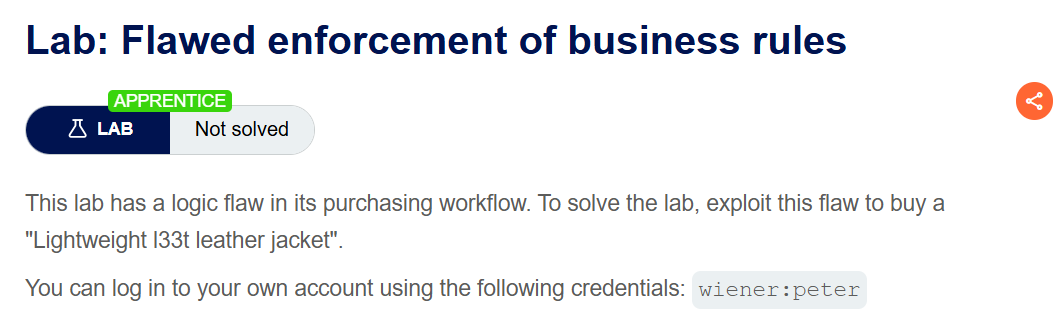 Flawed enforcement of business rules 랩 설명